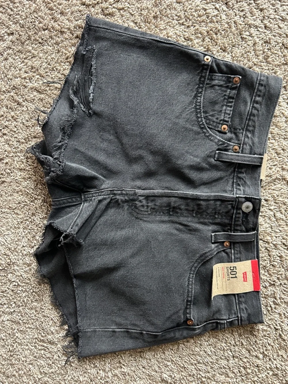 Levi's Women's 501 Original Shorts - Black 28 - Picture 6 of 9